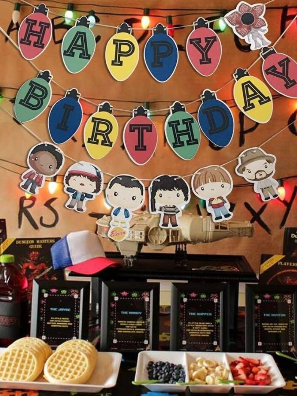 New in package Stranger Things Party Supplies Birthday sign not included